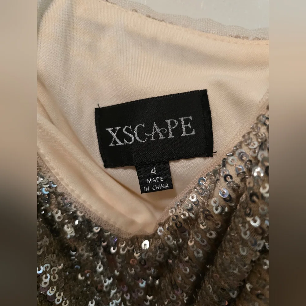 Xscape Gold Sequin Midi Pencil Dress - Picture 2 of 3